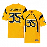 West Virginia Mountaineers 35 Nick Kwiatkoski Gold College Football Jersey Dzhi,baseball caps,new era cap wholesale,wholesale hats